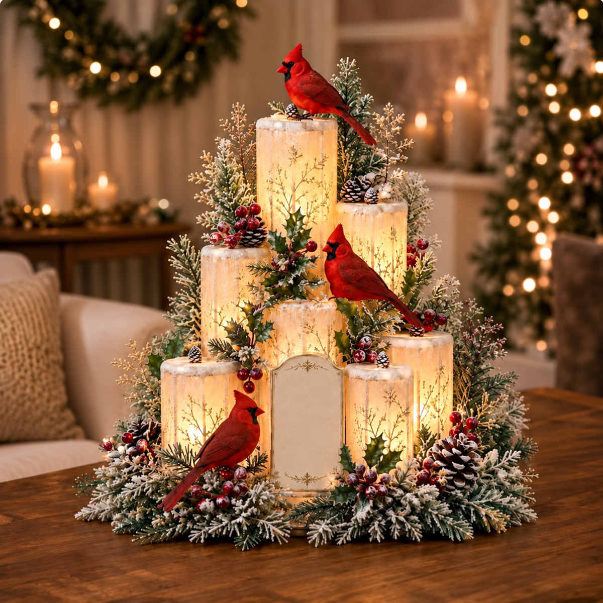 🎅🎄 Christmas Santa Table Centerpiece – Festive Winter Holiday Decor！！！✨