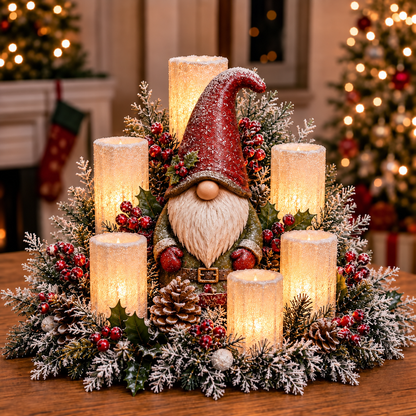 🎅🎄 Christmas Santa Table Centerpiece – Festive Winter Holiday Decor！！！✨
