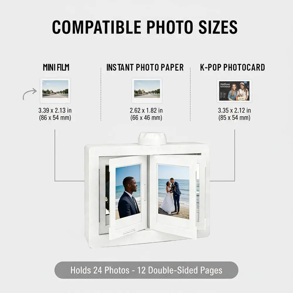 Spin Through Your Favorite Memories – A Modern Rotating Photo Display for 24 Special Moments
