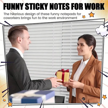 😏🎁 Sarcastic Office Sticky Notes - ✨ 12-Pack Funny Desk Memo Pads & Gift