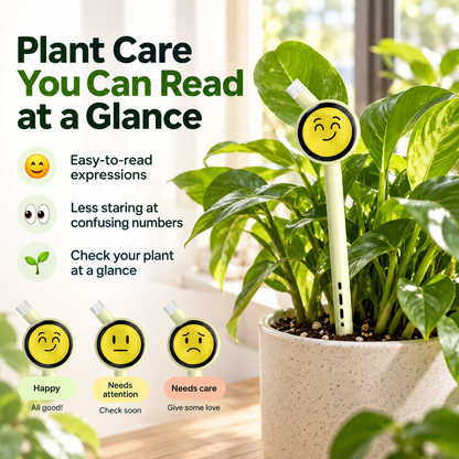 🌱 Plantiemoji™ Smart Plant Care Sensor – 4-in-1 Emoji Plant Monitor