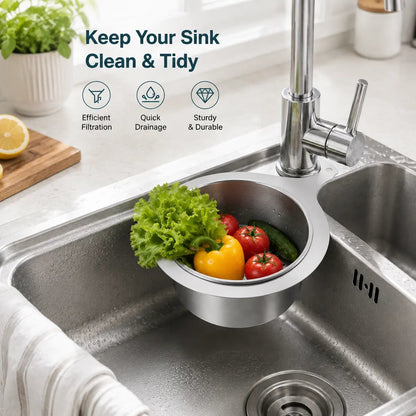 Stainless Steel Sink Strainer Basket | Hanging Drain Filter for Kitchen