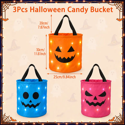 Light Up the Fun – The Spooky LED Pumpkin Buckets Every Halloween Needs! 🎃✨
