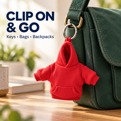 🧥🔑 Hoodie Keychain | Miniature Stress Ball Hoodie Clip-On Keychain Charm 😌✨✨