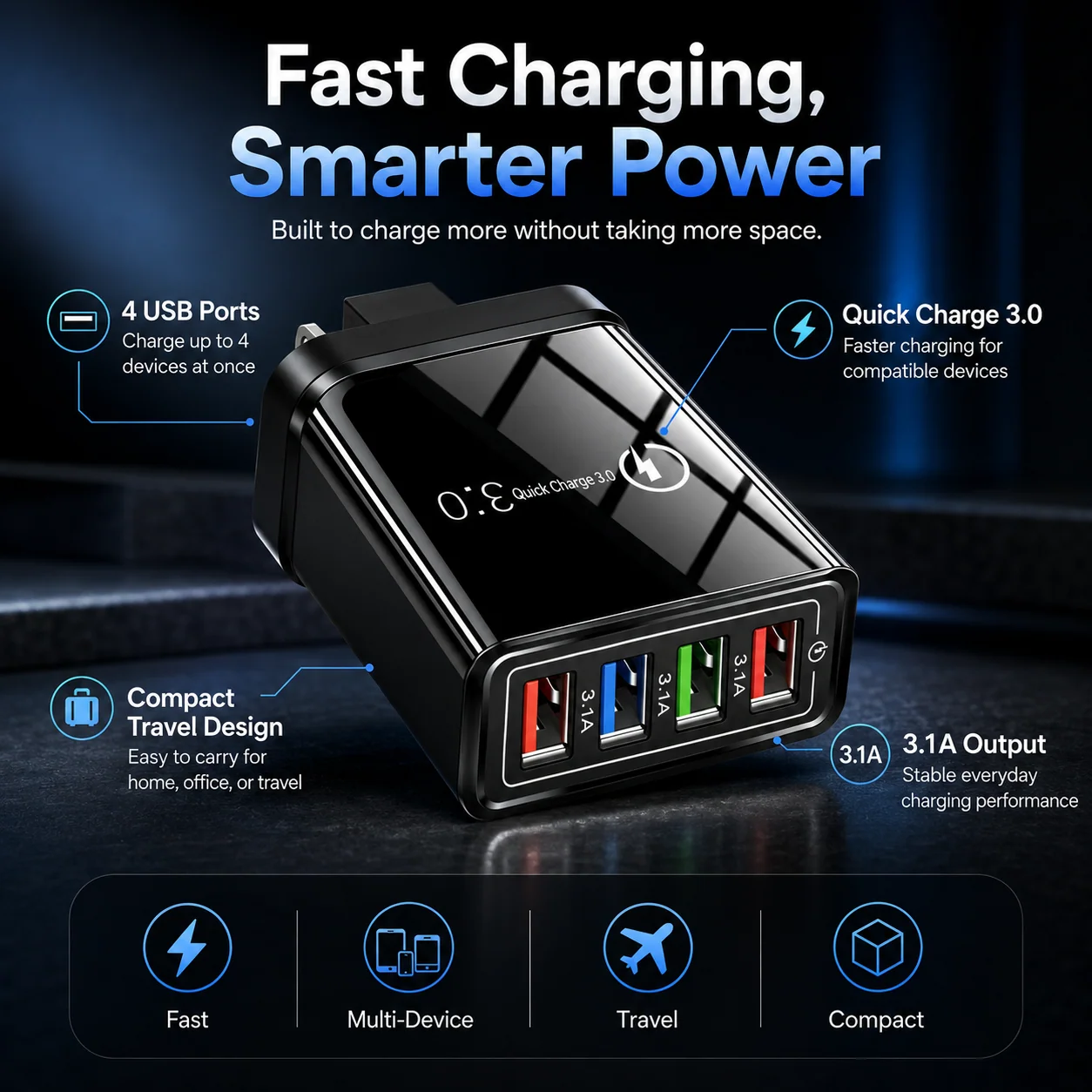 The Charger Big Tech Hates | 4-Port Quick Charge 3.0 + AI Performance Boost