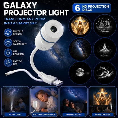 Galaxy Projector 2-in-1 Night Light Projector with 1 Projection Films