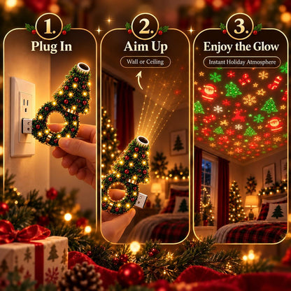 🎁Christmas Ceiling Projection Light – 6 Magical Holiday Designs In One Lamp