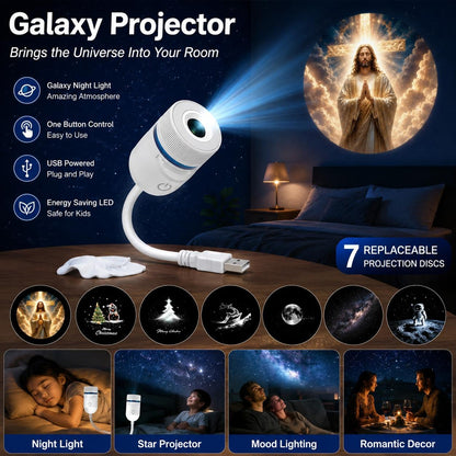 Galaxy Projector 2-in-1 Night Light Projector with 1 Projection Films