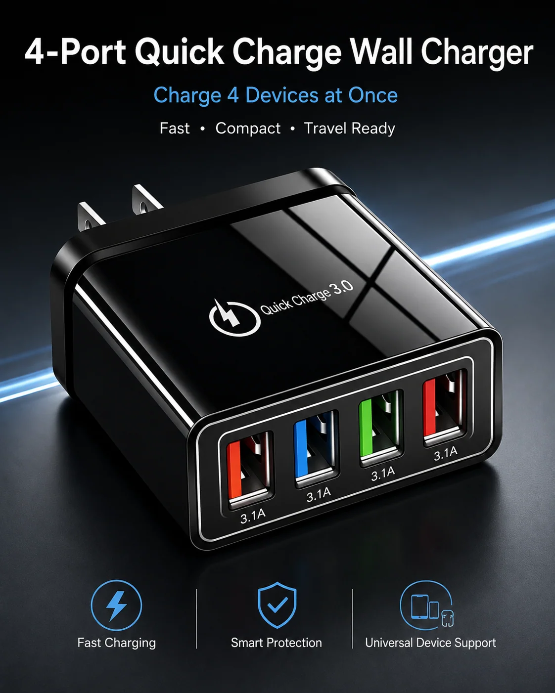 The Charger Big Tech Hates | 4-Port Quick Charge 3.0 + AI Performance Boost