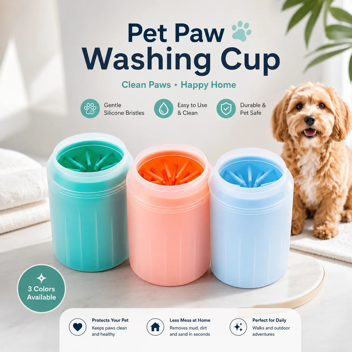 Automatic Pet Paw Washer — Dirty Paws In. Clean Paws Out. 🐾