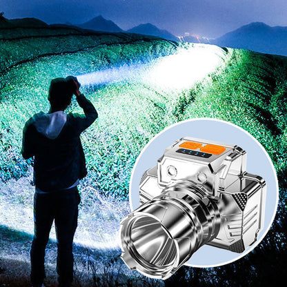 🎁🐟Waterproof Motion Sensor LED Headlamp – USB Rechargeable Hands-Free Light for Fishing, Camping & Outdoor Use 🔦💧✨