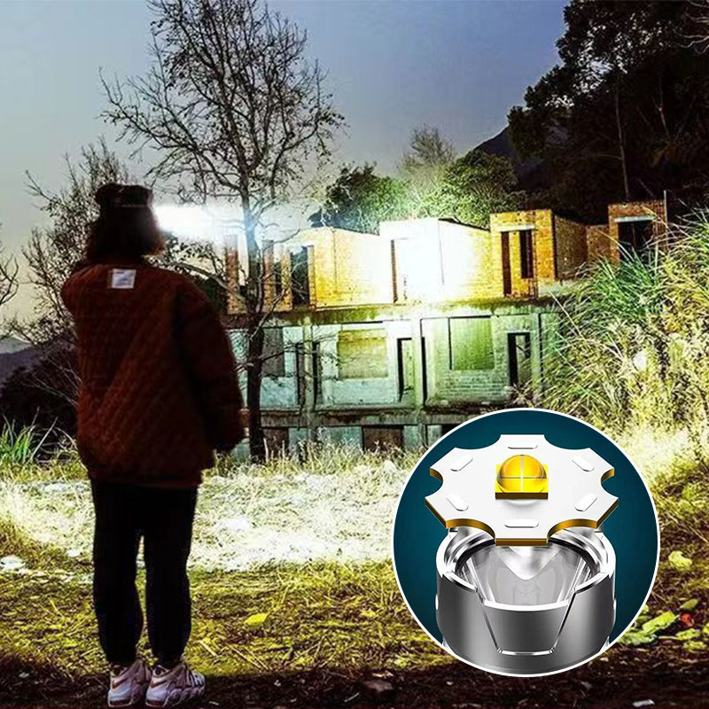 🎁🐟Waterproof Motion Sensor LED Headlamp – USB Rechargeable Hands-Free Light for Fishing, Camping & Outdoor Use 🔦💧✨
