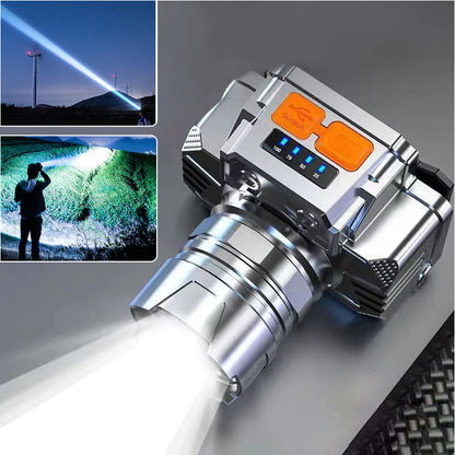 🎁🐟Waterproof Motion Sensor LED Headlamp – USB Rechargeable Hands-Free Light for Fishing, Camping & Outdoor Use 🔦💧✨