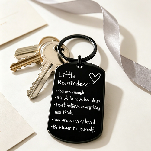 Engraved Inspirational Stainless Steel Keychain💕The best gift of companionship for family and friends.