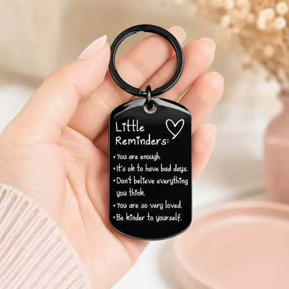 Engraved Inspirational Stainless Steel Keychain💕The best gift of companionship for family and friends.