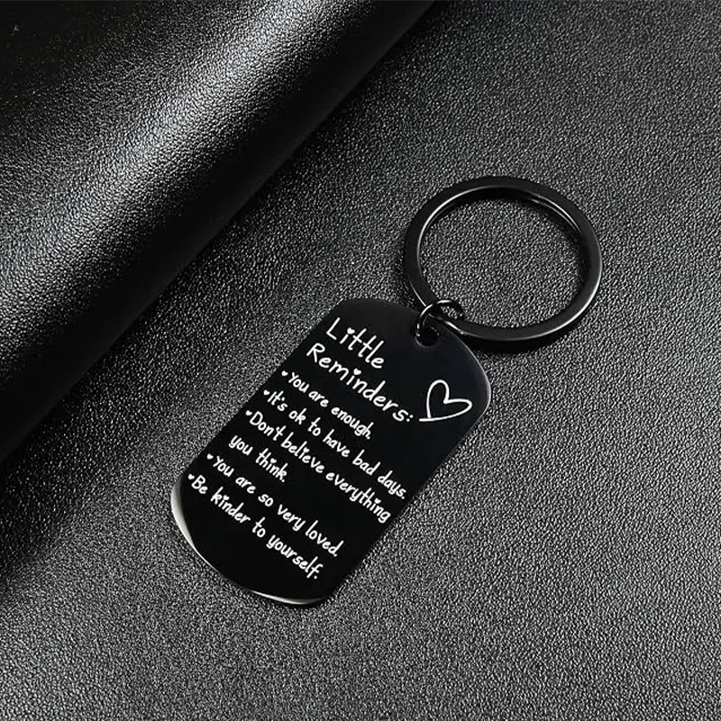 Engraved Inspirational Stainless Steel Keychain💕The best gift of companionship for family and friends.
