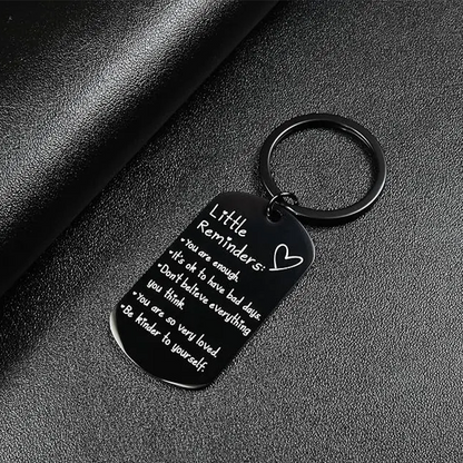 Engraved Inspirational Stainless Steel Keychain💕The best gift of companionship for family and friends.