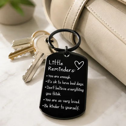 Engraved Inspirational Stainless Steel Keychain💕The best gift of companionship for family and friends.