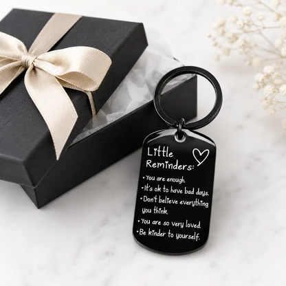 Engraved Inspirational Stainless Steel Keychain💕The best gift of companionship for family and friends.