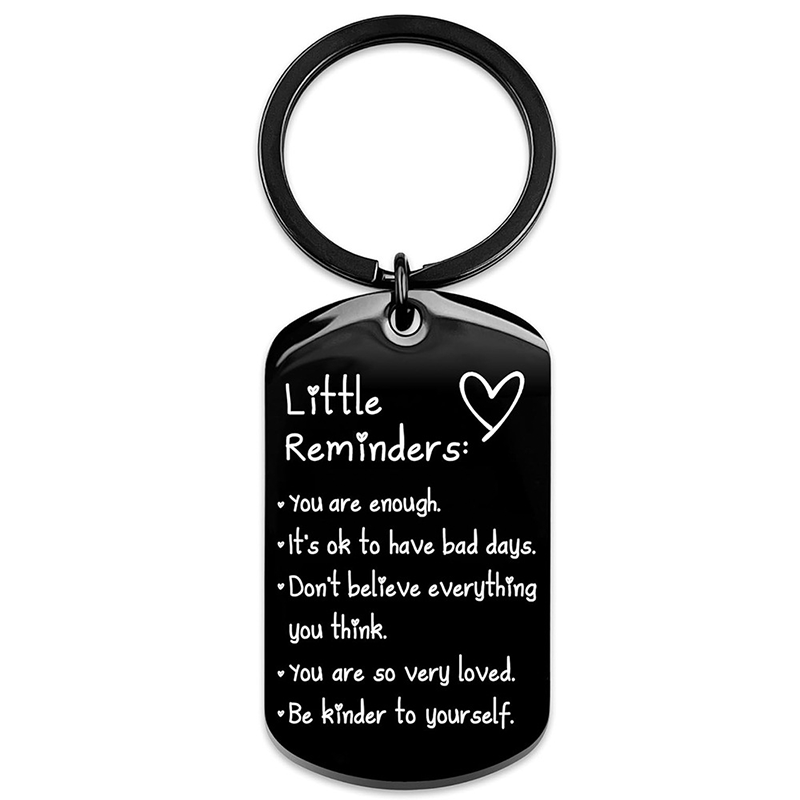Engraved Inspirational Stainless Steel Keychain💕The best gift of companionship for family and friends.