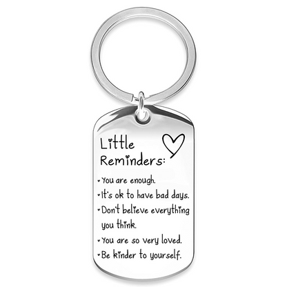 Engraved Inspirational Stainless Steel Keychain💕The best gift of companionship for family and friends.