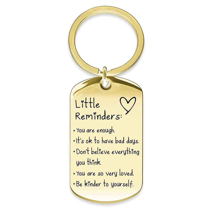 Engraved Inspirational Stainless Steel Keychain💕The best gift of companionship for family and friends.