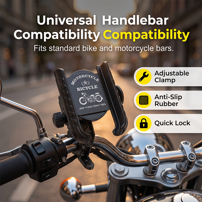 ⚡Quick-Release Bike Phone Mount with Secure Lock
