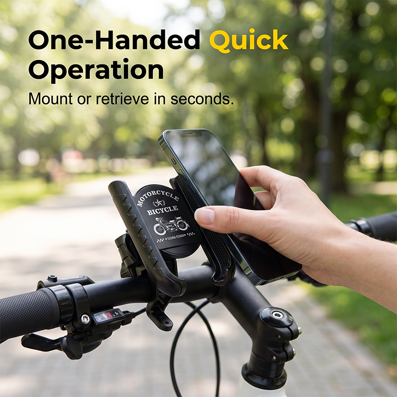 ⚡Quick-Release Bike Phone Mount with Secure Lock