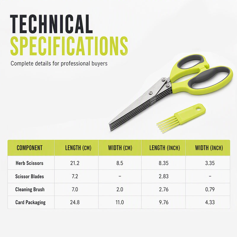 🔥5-Blade Herb Scissors – Stainless Steel Kitchen Shears for Herbs, Scallions & Garnishes✂️🌿
