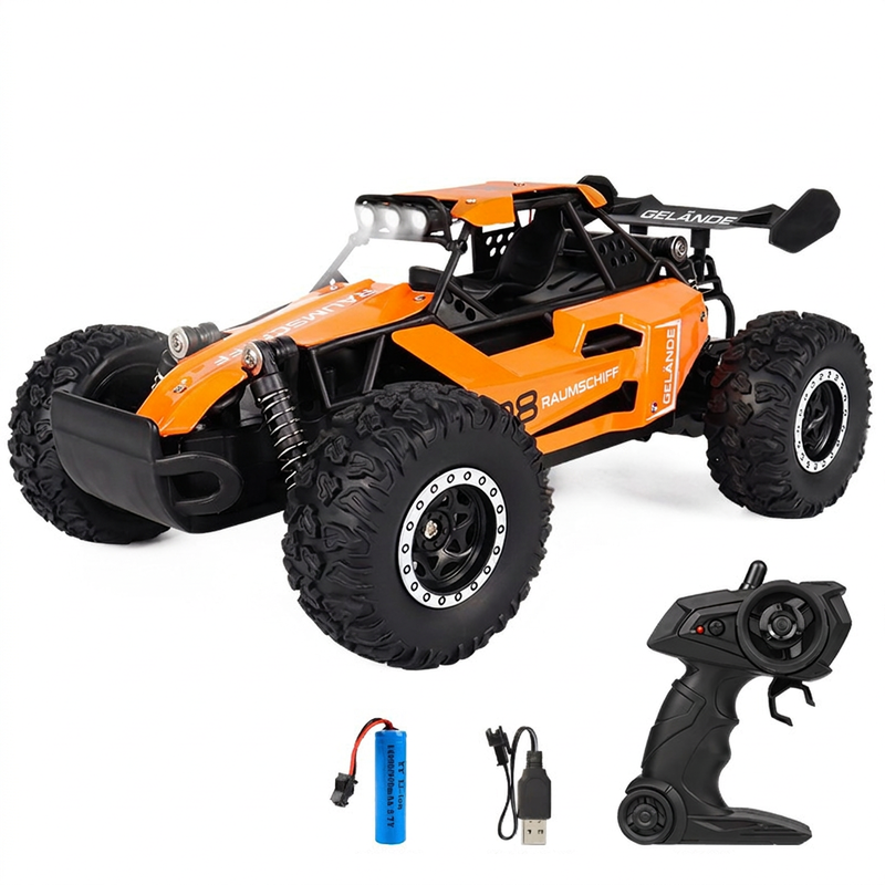 🏎️Race Any Terrain Instantly! No-Bump 4WD LED RC Car
