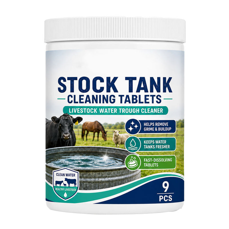 💧 Stock Tank Cleaning Tablets - Effervescent Trough Grime & Buildup Remover 🐮